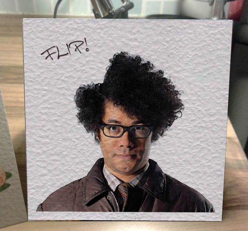 Carte de voeux faite main Maurice Moss IT foule. Anniversaire, amitié, merci. Noël, etc. image 4