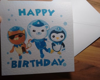 Hand drawn Octonauts Birthday Card! Can be personalised :)