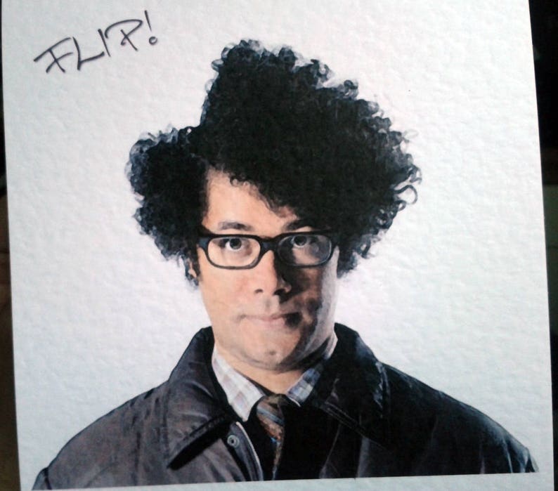 Carte de voeux faite main Maurice Moss IT foule. Anniversaire, amitié, merci. Noël, etc. image 1