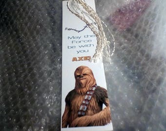 Chewbacca Star Wars Handmade Bookmark. Normal or personalised. Nice little gift. Long Tassle. Chewie!