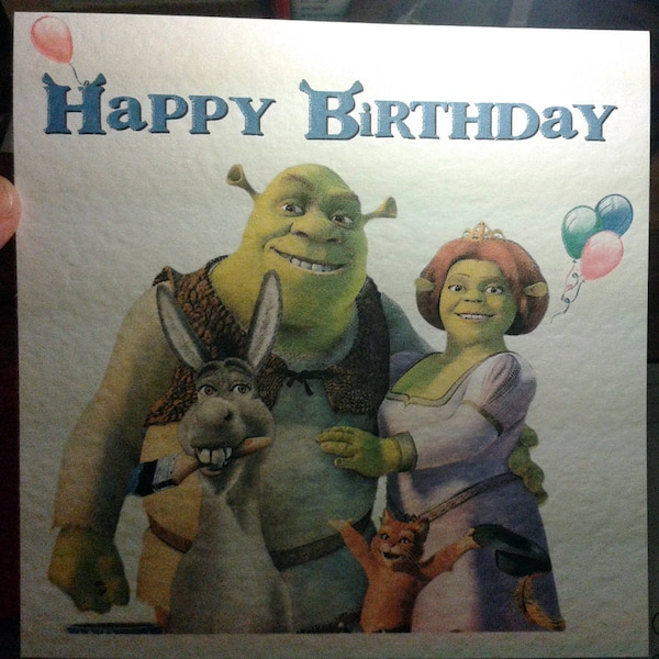 Shrek Birthday Card - Etsy
