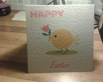 Handmade Happy Easter Card - Style 2 - Cute Little Chick