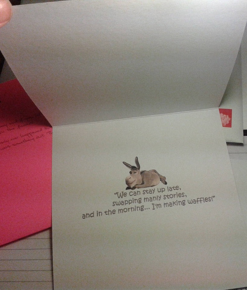 UPDATED! Handmade Shrek Birthday Card - Shrek, Donkey, Fiona, Puss in Boots - Happy Birthday 画像 2