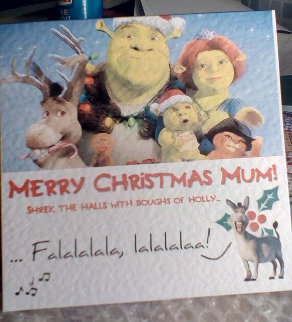 Handmade Shrek Christmas Card You Choose Name Personalised Etsy Handmade Shrek Christmas Card You Choose Name Personalised Etsy