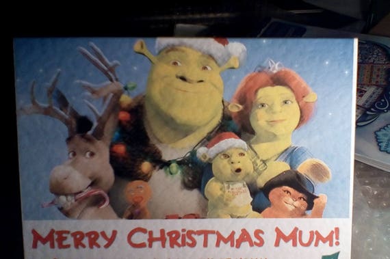 Handmade Shrek Christmas Card You Choose Name Personalised Etsy