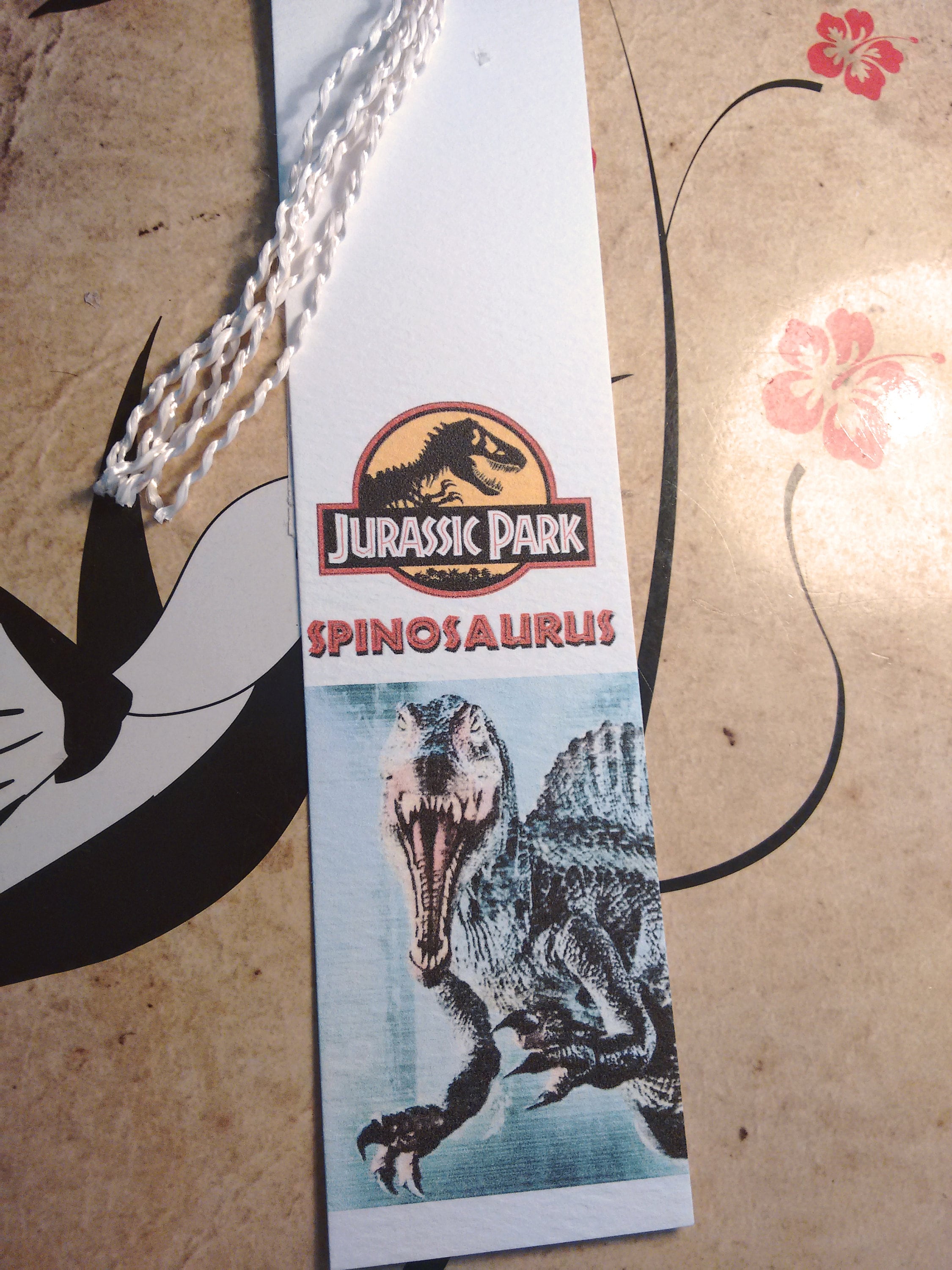 Spinosaurus Handmade Bookmark. Nice Little Gift. Jurassic | Etsy