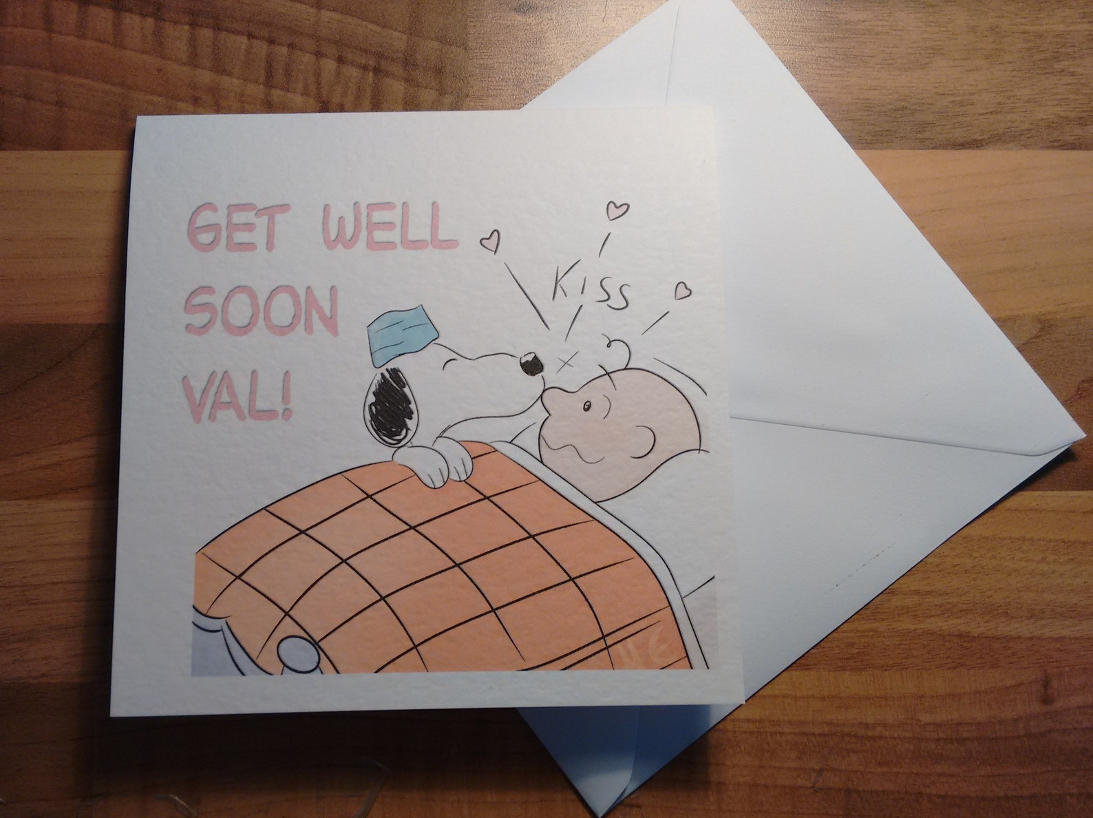 Personalised Charlie Brown and Snoopy Get Well Card or Not Etsy UK
