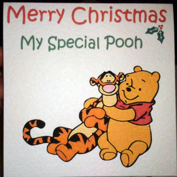 Disegni Di Natale Winnie Pooh.Winnie The Pooh E Tigger Too Biglietto Di Natale Etsy