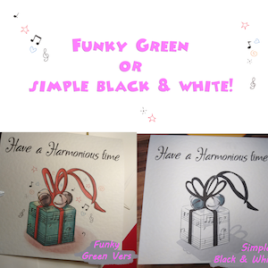 Tarjetas de felicitación con temática musical. Navidad, cumpleaños, cualquier ocasión. Músico. Música. Individual o en paquete. [SINGLE]