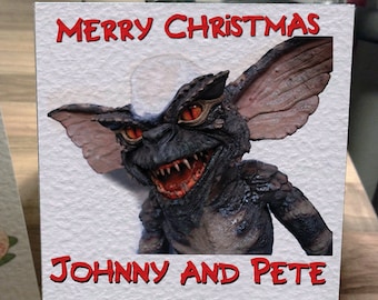 Personalised Gremlins Christmas Card