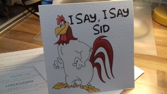 Drawn by Seller. Foghorn Leghorn Birthday Card Can Be - Etsy