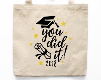 Graduation Tote Bag, Graduation Gifts, 2018 Graduation Gift, Graduation Gift for Her, College Graduation Gift, High School Graduation 0425