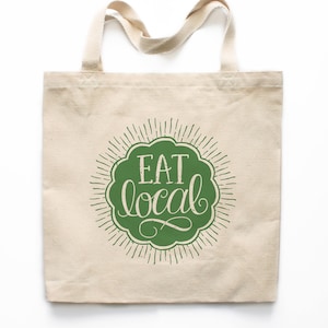 CafePress Farmers' Market Canvas Tote Bag - Reusable Shopping Bag, Natural, Two Size Options - View #8