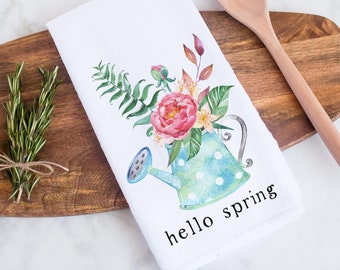 Spring Tea Towel | Etsy
