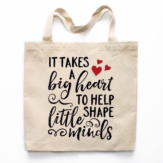 Personalized Heart Teacher Life School Leaving Gift Tote Bag - Teeholly