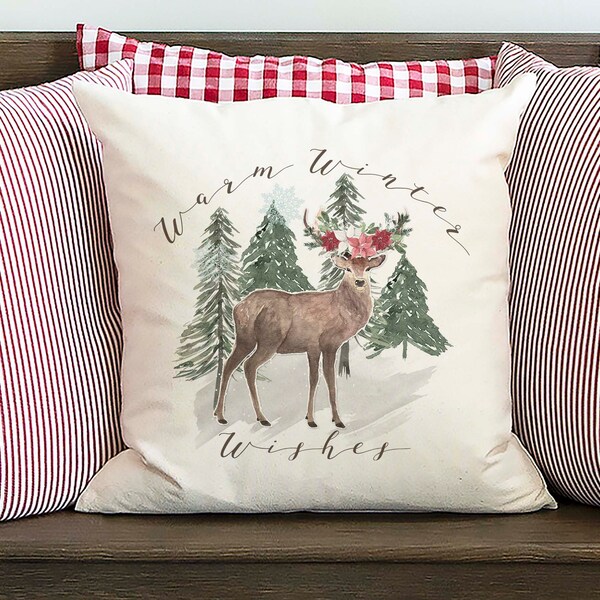 Winter Wishes Pillow Etsy