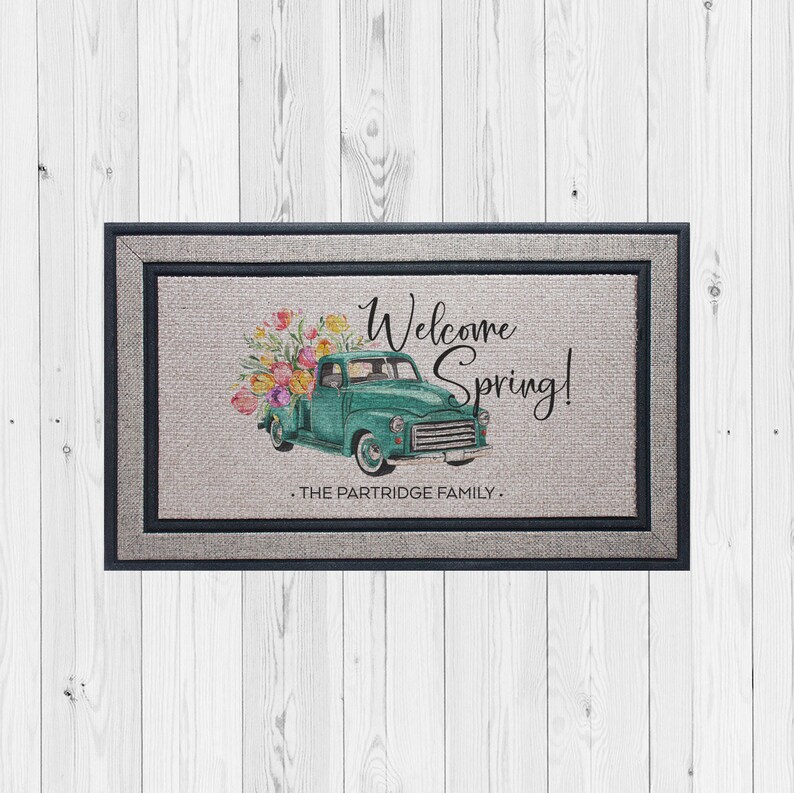 Couples Gift, Housewarming Gift Welcome Mat Personalized Doormat