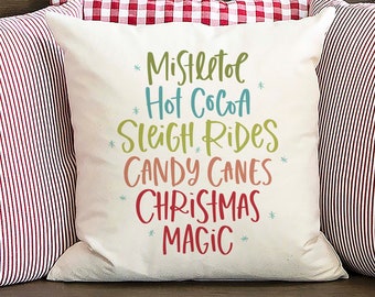 Christmas Pillow Covers, Holiday Pillows, Farmhouse Christmas, Rustic Holiday Decor, Christmas Gifts, Best Friend Gift,