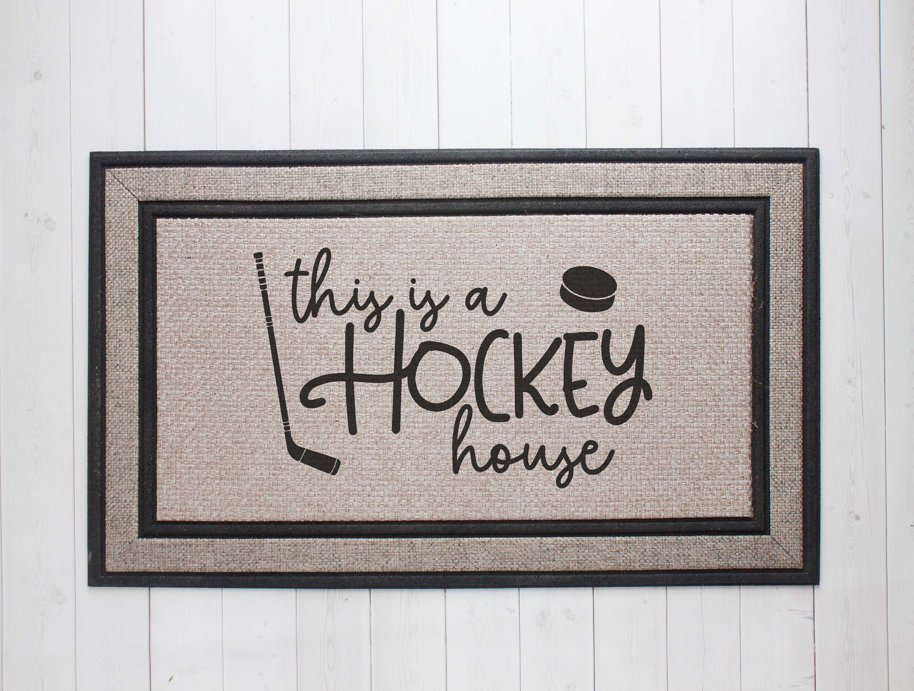 Hockey Doormat Hockey Mat Hockey Fan Gifts Hockey Etsy
