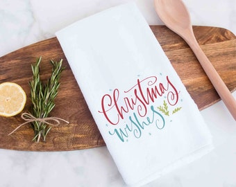 Christmas Towels, Christmas Wishes, Farmhouse Christmas, Thank You Gift, Hostess Gift,