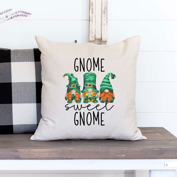 Lucky Shamrock Pillow, St Patricks Day Decor, St Patrick Pillow Cover, Spring Pillow, Spring Decor, Spring Gift, Decorative Pillow, Custom