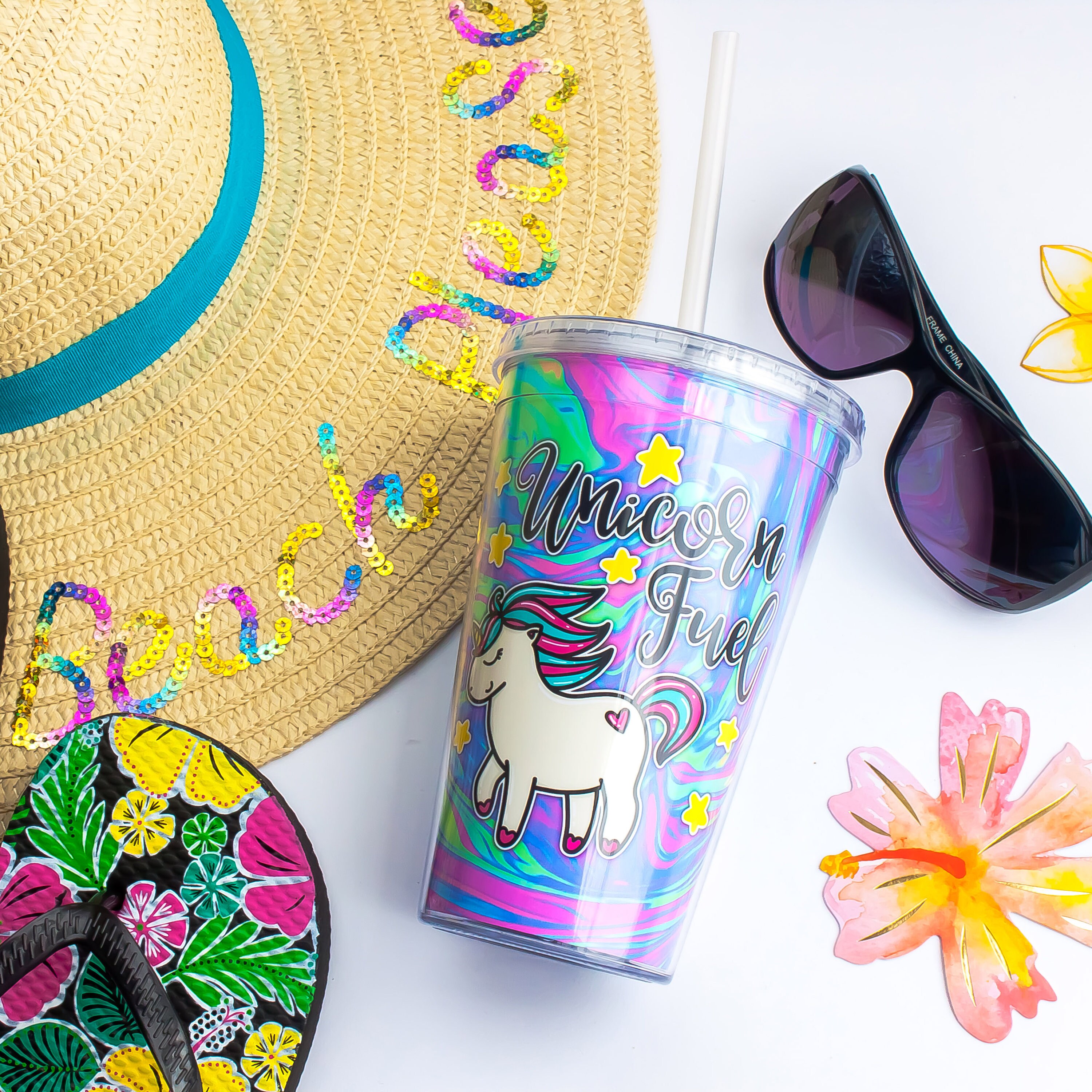 Summer Outdoors Unicorn Fuel Tumbler Unicorn Drinkware Etsy