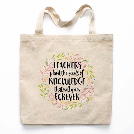 Teacher Gift Teacher Tote Bag Canvas Tote Bag Printed Tote | Etsy