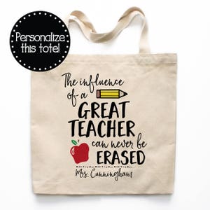 Teacher Gift Teacher Tote Bag Canvas Tote Bag Printed Tote - Etsy