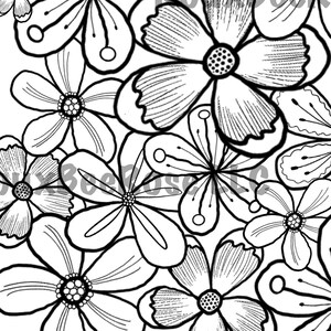 Flowers Collage Bravo Coloring Sheet