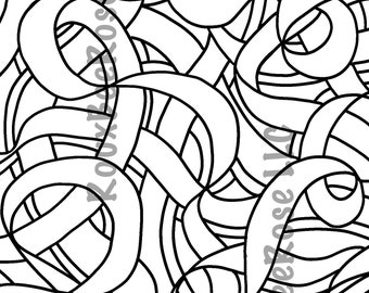 Folha para colorir de fitas