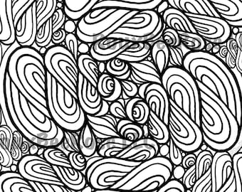Folha para colorir Alfa de Emaranhados Calmantes