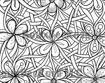 Flowers Collage Charlie Coloring Sheet