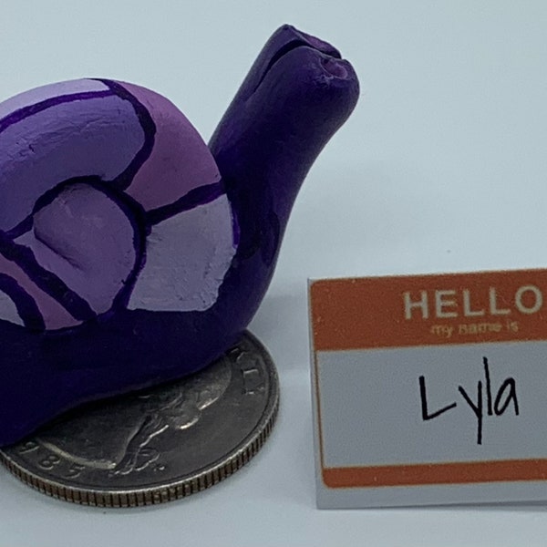 Limited Edition: Purple Stained Glass Slow Down Snail “Lyla”