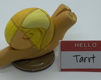 Limited Edition: Yellow Stained Glass Slow Down Snail “Tarrt”