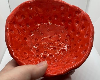 Ceramic Trinket Bowl: Red