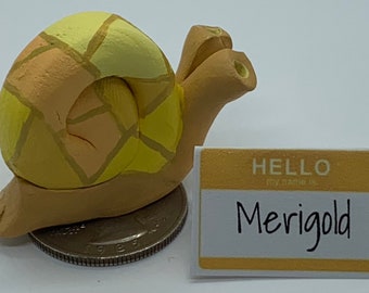 Limited Edition: Yellow Stained Glass Slow Down Snail “Merigold”