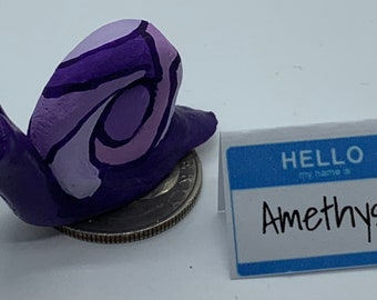 Limited Edition: Purple Stained Glass Slow Down Snail “Amethyst”