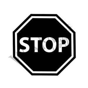 Stopp Schild Svg Haltestelle Svg Rotes Stopp Schild Svg Etsy
