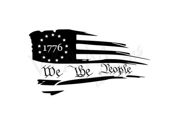 1776 We The People Distressed American Flag Svg Dxf And300dpi Etsy