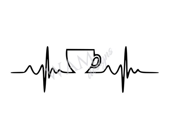 Download Coffee Heartbeat Svg Etsy