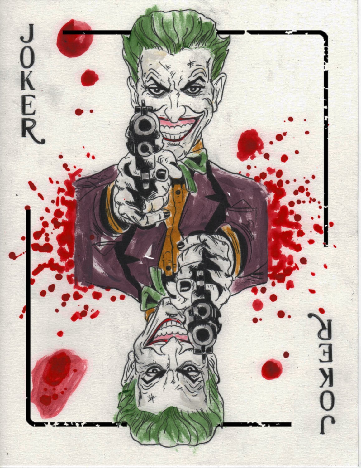 The Joker Art Card Dark Knight Print Etsy The Joker Art Card Dark Knight Print Etsy