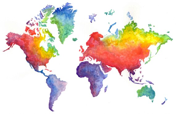 World Map Watercolor
