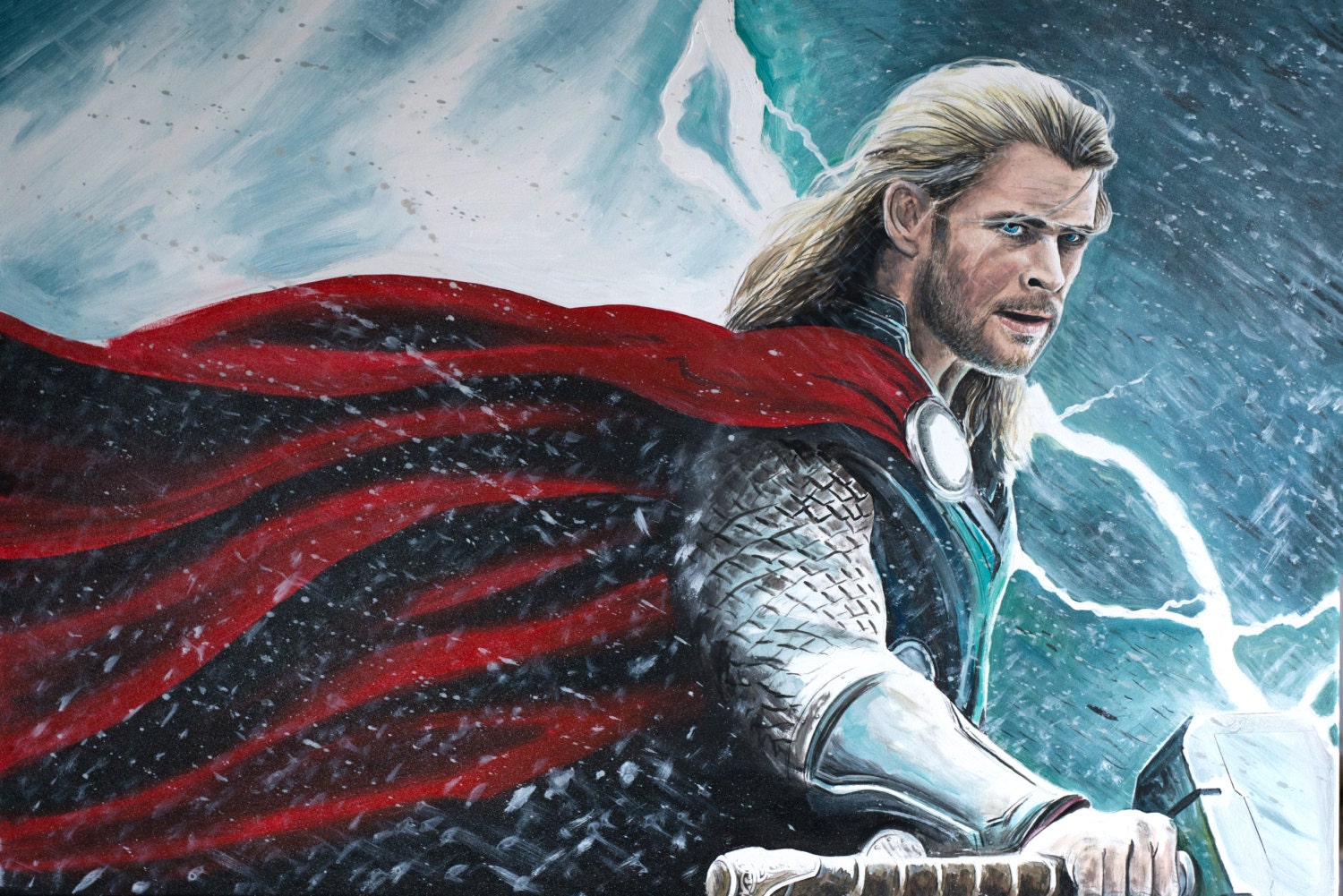 Thor In The Storm Etsy