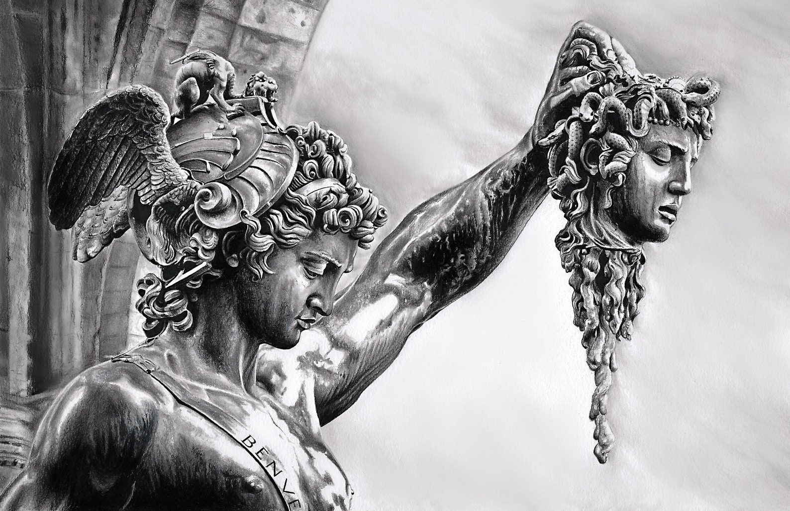 10. Medusa and Perseus Chest Tattoo - wide 4
