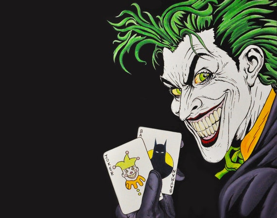 Joker With Cards | Etsy