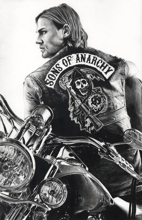 Download Sons Of Anarchy Drawing Jax Tv Charlie Hunnam Soa Art Artwork Etsy