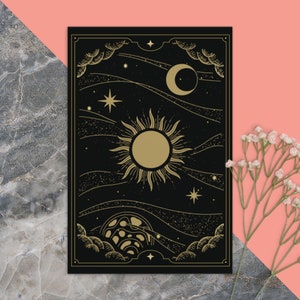 Sun and Moon Postcard
