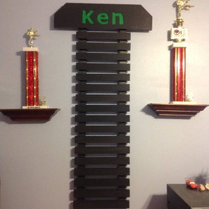 Wall Mount Martial Arts Belt Holder - Holds 13 Karate Belts - 9 color options image 1