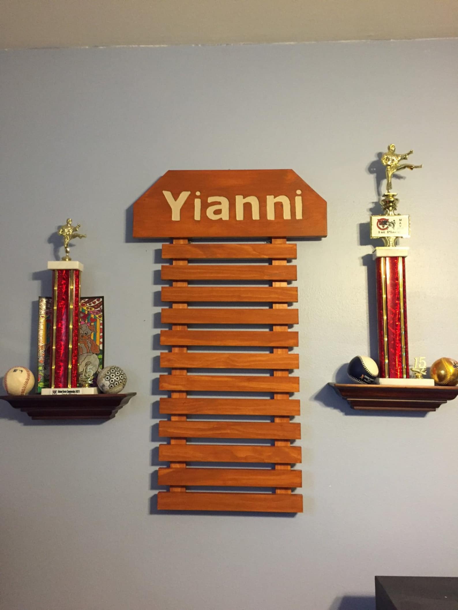 Karate Belt Display Rack Martial Arts Display Rack Holder Holds 8