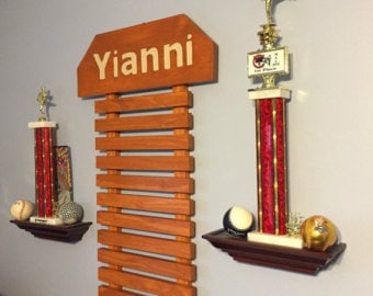 Wall Mount Martial Arts Belt Holder - Holds 8 Karate Belts - 9 color options